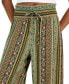 Juniors' Printed High-Rise High-Low Hem Gaucho Pants