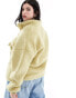 ONLY Curve high neck fleece in sage green Зеленый, XL - EU 54 - фото #3