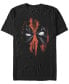 Фото #1 товара Marvel Men's Deadpool Painted Big Face Short Sleeve T-Shirt