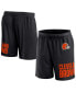 Фото #2 товара Men's Black Cleveland Browns Clincher Shorts