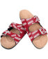 Фото #2 товара Босоножки для женщин FOCO с мини-принтами San Francisco 49ers Mini Print Double-Buckle Sandals