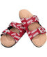 ფოტო #2 პროდუქტის Women's San Francisco 49ers Mini Print Double-Buckle Sandals