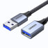 Фото #1 товара Przedłużacz kabla przewodu USB 3.0 5m w oplocie czarny