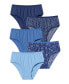 ფოტო #1 პროდუქტის Plus Size Hi-Cut Cotton Brief 5-Pack