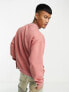 ASOS DESIGN oversized sweatshirt in dusty pink scuba