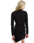 Vero Moda high neck ruched front long sleeved top in black