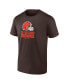 Фото #2 товара Men's Brown Cleveland Browns Team Lockup T-Shirt