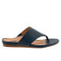 Фото #1 товара Softwalk Chandler S2306-400 Womens Blue Wide Leather Thong Sandals Shoes