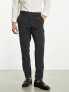 Фото #1 товара Jack & Jones Intelligence slim fit woven smart trouser in dark grey