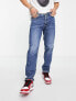 Фото #1 товара HUGO 634 tapered fit jeans in medium blue