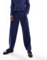 ASOS DESIGN straight suit trouser in navy Синий, W28 L30 - фото #2