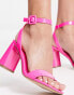 Фото #4 товара Madden Girl Winnii block heeled sandals in bright pink