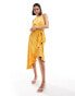 Style Cheat halterneck ruffle midi dress in marigold Ноготок, 36 - фото #1