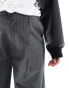 Cotton On Maternity relaxed suit trousers in grey pinstripe