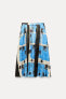 Zw collection creased printed skirt