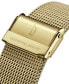 ფოტო #8 პროდუქტის Men's The Classic Gold Green Gold-Tone Stainless Steel Mesh Watch 42mm