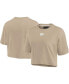 ფოტო #1 პროდუქტის Women's Khaki Kansas City Chiefs Elements Super Soft Boxy Cropped T-Shirt