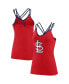 Women's Red St. Louis Cardinals Barrel It Up Cross Back V-Neck Tank Top Красный, XS - фото #1