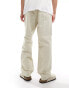 GANT drawcord cotton linen trousers in beige