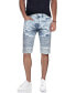 Фото #1 товара Men's Stretch Moto Denim Shorts