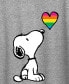 ფოტო #3 პროდუქტის Trendy Plus Size Peanuts Snoopy Pride Rainbow Heart Graphic T-shirt