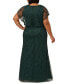 ფოტო #6 პროდუქტის Plus Size Beaded Blouson Dolman-Sleeve Gown