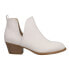 Фото #1 товара CL by Laundry Cherish Snake Round Toe Cowboy Booties Womens White Casual Boots C