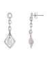 ფოტო #1 პროდუქტის Cultured Freshwater Pearl (7x5mm) Dangling Earrings in Sterling Silver