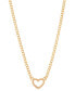 Фото #1 товара Macy's open Heart Pendant Necklace in 10k Gold, 16" + 2" extender