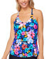 Фото #1 товара Island Escape 282180 Women's T-Back Underwire Tankini Top, Swimsuit, Size 12