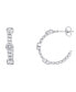 Фото #1 товара Cubic Zirconia Chain Link Hoop Earring