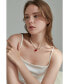 Joey Baby kokoro Freshwater Pearl Heart Necklace 18" For Women Pearl and red, Средний - фото #3