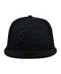 Men's Black Black Fives Fitted Hat