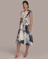 Фото #3 товара Women's Printed A-Line Wrap Dress