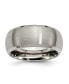 ფოტო #1 პროდუქტის Titanium Satin and Polished Beveled Edge Wedding Band Ring