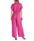 ფოტო #2 პროდუქტის Women's Tori Cuffed-Sleeve Tie-Front Jumpsuit