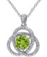 Peridot (1-1/2 ct. t.w.) & Diamond (1/10 ct. t.w.) Ven 18" Pendant Necklace in Sterling Silver