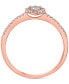 Фото #8 товара Diamond Heart Halo Engagement Ring (1/4 ct. t.w.) in 14k White, Yellow or Rose Gold