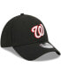 Фото #4 товара Men's Black Washington Nationals Logo 39THIRTY Flex Hat