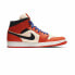 Кроссовки Nike Air Jordan 1 Mid Team Orange Black (Оранжевый)