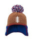 Фото #2 товара Infant Boys and Girls Brown Buffalo Bills Football Head Knit Hat with Pom