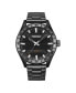 ფოტო #1 პროდუქტის Men's Calverton Black Bracelet Watch 46mm