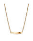 ფოტო #2 პროდუქტის Timeless 14K Gold-Plated Pave Cubic Zirconia Single-Row Bar Collier Necklace