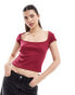 Фото #1 товара ASOS DESIGN sweetheart top in red