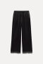 ZW COLLECTION TROUSERS WITH LACE TRIM HEMS