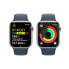 Apple Watch Series 9 Edelstahl Silber"Silber 45 mm S/M (130-180 mm Umfang) Sturmblau GPS + Cellular