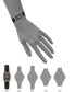 ფოტო #4 პროდუქტის Women's Black Polyurethane Leather Strap with Stitching Watch, 22X28mm