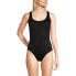 Фото #1 товара Women's Scoop Neck X-Back High Leg Tugless Sporty One Piece Swimsuit