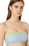Lucky Brand 255030 Women's Bikini Top Swimwear Blue Lagon Size Medium