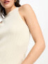 Фото #2 товара Selected Femme racer neck knitted vest in cream